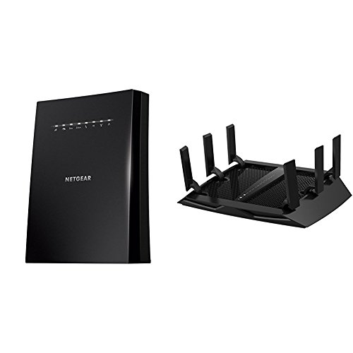 NETGEAR Nighthawk X6S Tri-Band WiFi Range Extender (EX8000) with NETGEAR Nighthawk X6 AC3200 Tri-Band Gigabit WiFi Router (R8000)