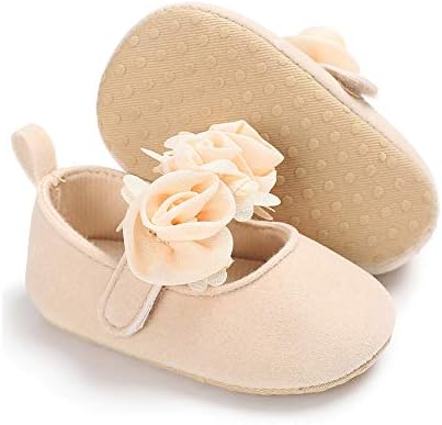 iEndyCn Baby Girl Suede Lace Floral Moccasins Princess Wedding Dress Shoes,Infant Toddler Anti-Slip Soft Sole Shoes Prewalker