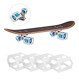 Luxuglow Skateboard Training, White Rubber Skateboarding Trainer Steablizer Accessory for Perfecting Your Ollie Kickflip - Learn, Practice Land Tricks, Skateboard Accessories