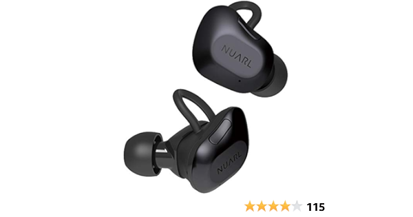 Nuarl True Wireless Stereo Earphones Earbuds Sound Bluetooth 5 Hdss Ipx4 10 Hrs Playback With Microphone Nt01ax Bm Blackmetallic Electronics