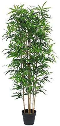 Blooming Artificial - Artificial 130cm Oriental Bamboo Tree Plant, UV Stable, Realistic Faux Bamboo Tree, Ideal for Home and Office, Two Tone Bamboo Foliage, Real Bamboo Canes, Pre-potted