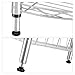 LANGRIA 3-Tire Corner Wire Shelf Bathroom Corner Shelf Bookcase, Free Standing Corner Storage Rack Display Tier Shelf for Kitchen Office,Silver