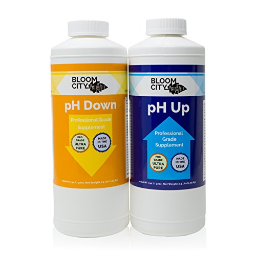 Bloom City Professional pH Up + Down Control Kit (2 one Quart Bottles) 64 Total oz