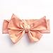 Cute Baby Girls Solid Off Shoulder Elastic Fashion Blouse + Bow Headband 2pcs (100cm (3-4T), Orange-pink)