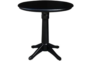 IC INTERNATIONAL CONCEPTS International Concepts 36" Round Top Pedestal Table-34.9" H, Black