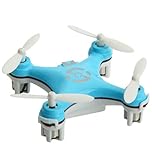 Annymall Cheerson CX-10 29mm 4 Channel 2.4GHz Radio Control RC Mini Quadcopter Helicopter Drone 6-Axis Gyro UFO with LED Flash Light with Transmitter (Blue)