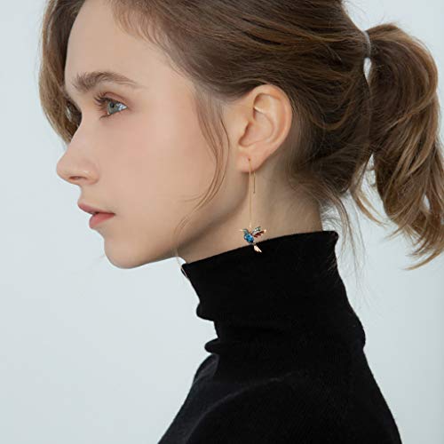 ZTY66 Hummingbird Rhinestone Stud Earrings, Ladies Elegant Simple Jewelry Earrings Long Earrings, Fashion Jewelry Drop Hook Earrings Long Pendant Dangle Jewelry for Women