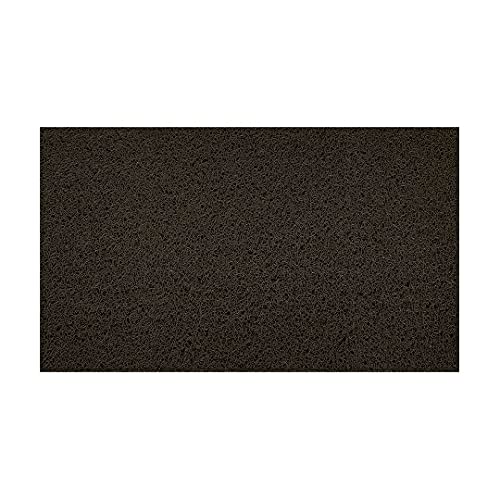Nicoman Embossed Spaghetti Door Mat Dirt-Trapper Jet-Washable Doormat 70x43cm (Brown, PLAIN) - Use Indoor or Sheltered Outdoor