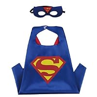Blingbling Superhero Cape & MASK Set Kids Childrens Halloween Costume Superman