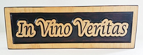 ABI Woodworking in Vino Veritas, (Outlined Text Version) Decorative Wood Plaque