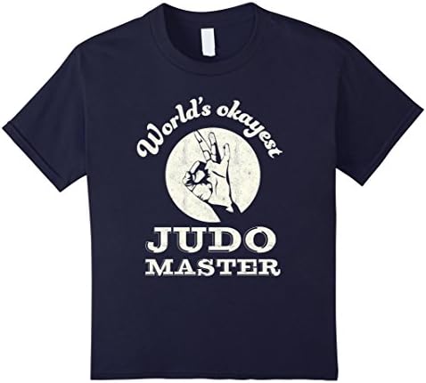 unisex-child Funny Judo T-Shirt Worlds okayest Martial artist 12 Navy