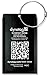 Dynotag® Web Enabled Smart Aluminum Convertible Luggage ID Tag + Braided Steel Loop, with DynoIQ™ & Lifetime Recovery Service (Midnight Black)