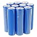 Vamery 10 Pack Neutral 3.7V-4.2V 5000mAh 18650 Rechargeable Lithium Battery Blue