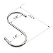 RuiLing 6-Pack 4.7 Inches Extra Large S Shape Hooks,Heavy-Duty Stainless Steel Hanging Hooks - Multiple uses,Ideal for Apparel, Kitchenware, Utensils, Plants, Towels, Gardening Tools.
