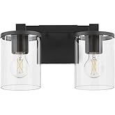 Quorum 523-2-59 Bolton - 2 Light Bath Vanity-8.25 Inches Tall and 13.5 Inches Wide, Finish Color: Matte Black