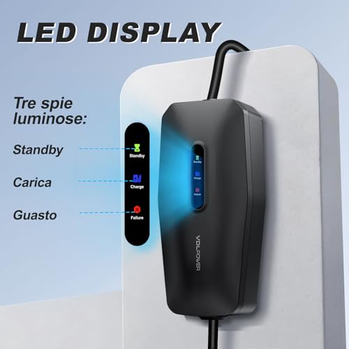 Type 2 Charging Cable, 3.68kW/5m, Electric Car Charging Cable, 16A EV Charger, Type 2 for Electric Vehicles with Schuko Single Phase, IP65, Compatible with Model Y/3, XC60