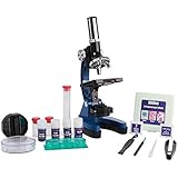 EXPLORE ONE Beginner Microscope for Kids - 100X, 400X & 900X Magnification, Compact Size & Sturdy Build - Wide Range of Accessories Included - Comes with A Practical Hard-Shell Case