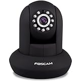 Foscam HD 720P WiFi Security IP Camera (Enhanced 2017 Edition) with iOS/Android App, Pan, Tilt, Zoom, Two-Way Audio, Night Vision (FI9821PR, Black)