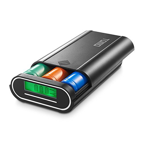 Power Bank Battery Charger & 18650 Battery Pack, Battery Charger Box with LCD display & 3-Port Output Quick Ch