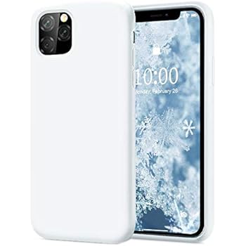 KUMEEK iPhone 11 Pro Max Case, Soft Silicone Gel Rubber Bumper Case Anti-Scratch Microfiber Lining Hard Shell Shockproof Full-Body Protective Case Cover for Apple iPhone 11 Pro Max-White