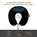 ZAMAT Breathable & Comfortable Memory Foam Travel Pillow, Adjustable Travel Neck Pillow for Airplane Travel, 360° Stable Neck Support Airplane Pillow with Soft Velour Cover, Portable Bag (Black)