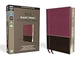 NIV, Reference Bible, Giant Print, Leathersoft, Pink/Brown, Red Letter Edition, Thumb Indexed, Comfort Print