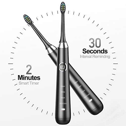 HANASCO Sonic Electric Toothbrush Rechargeable for Adults, 4 Modes with