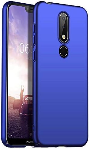 TVVT Compatible with Nokia 6.1 Plus Case, Ultra-Thin Ultra-Lightweight Matte Hard Cover Simple Stylish Anti-Scratch Shockproof Case Cover for Nokia 6.1 Plus - Blue
