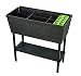 Keter Urban Bloomer 22.4 Gallon Raised Garden Bed with Self Watering Planter Box and Drainage Plug, Anthracite