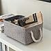 TheWarmHome Storage Bins Basket - Storage Baskets for Organizing Shelves,Home Closet Organizer for Book Shelf Organization,Fabric Storage Cubes,Medium Decorative Grey Basket Gift