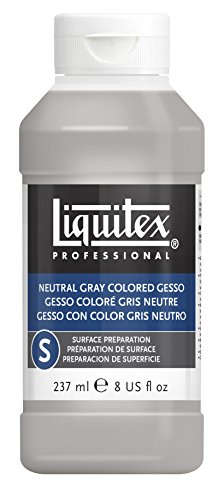 Liquitex Professional Neutral Gray Gesso Surface Prep Medium, 8-oz
