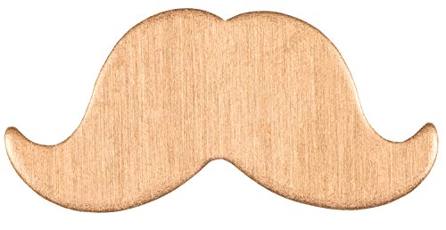 Copper 24ga- Small Mustache- PK/6
