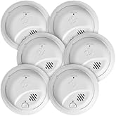 First Alert Smoke Alarm, Interconnect Hardwire Detector with 10-Year Battery Backup, SMI105-AC, 6-Pack