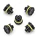 5 Samsung Galaxy Replacement LifeProof Headphone Jack Covers / Plugs / Screws for Fre, Nuud and Fre Power Cases (Black - Samsung Galaxy S4 / S5 / S6)