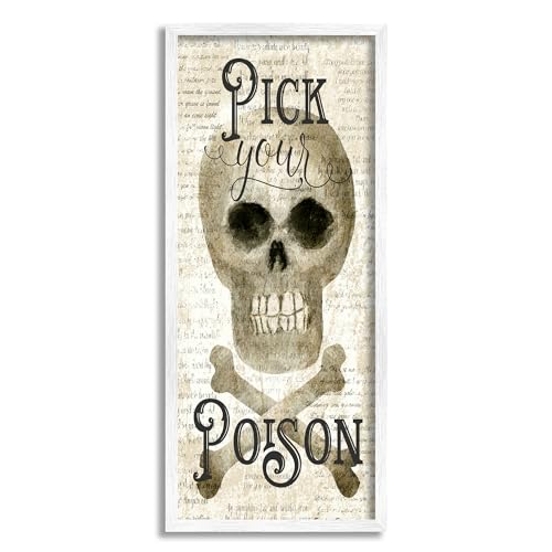 Stupell Industries Pick Your Poison Skull Framed Giclee Art by Deane Beesley