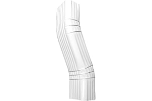 IGIUA Gutter Downspout OFFSET White (Gloss) Aluminum gutter downspout elbow extensions. (2X3 A-Style)