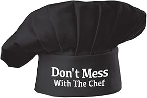 Hyzrz Funny Chef Hat - Don't Mess with The Chef - Adjustable Kitchen Cooking Hat for Men & Women