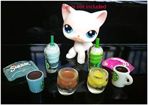 jwrac LPS Accessories Set Coffee Drink Sweet Suit for LPS Cat and Dog Collie Shorthair Cat Dachshund Cocker Spaniel Cat is Not Included