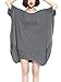 ellazhu Women's Loose Fit Batwing Sleeve Casual Crew Neck Tee Oversized Tunic T-Shirt Shirt Tops GA200 Grey