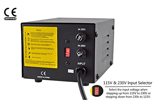 Instapark ITU-500 Voltage Converter: AC 110V / 220V 500W Step-up and Step-Down AC Voltage Transformer with Maximum Load Capacity (MLC) - 500 Watts