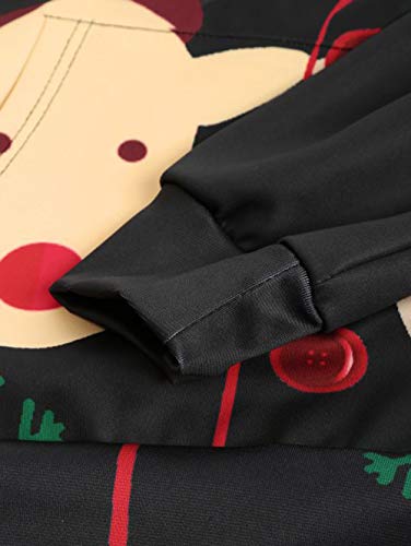Xmas Costume in Londony ♥‿♥ Cute Deer 3D Print Bow Tied Holiday Christmas Suit Ugly Sweater Party Suit - Thumbnail 5