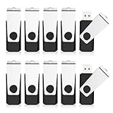 KEXIN USB Drives Bulk 20 Pack 8GB USB Flash Drives 8 GB Flash Drives Thumb Drives Bulk Flash Drives Swivel USB 2.0 (8GB, 20PCS, Black)