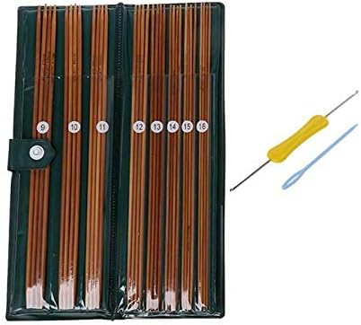 MOPOLIS 44Pcs 11Sizes Crochet Double Pointed Knitting Needles Set Tools | Length - 25cm
