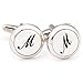 Digabi Jewelry Initial Cufflinks (Alphabet Letter) by Men's Collections