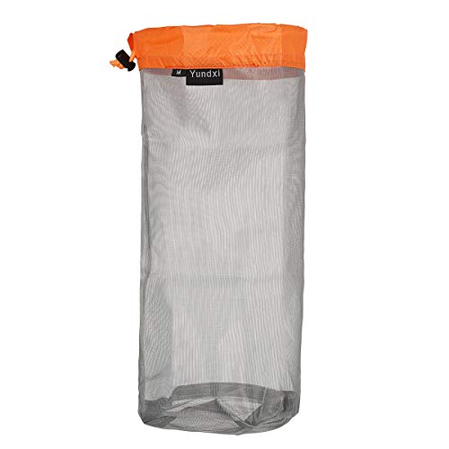 Yundxi Mesh Nylon Storage Bag Ultra Stuff Sacks Lightweight Bags Set with Drawstring for Camping Travel Hiking Surviving Outdoor Sports
