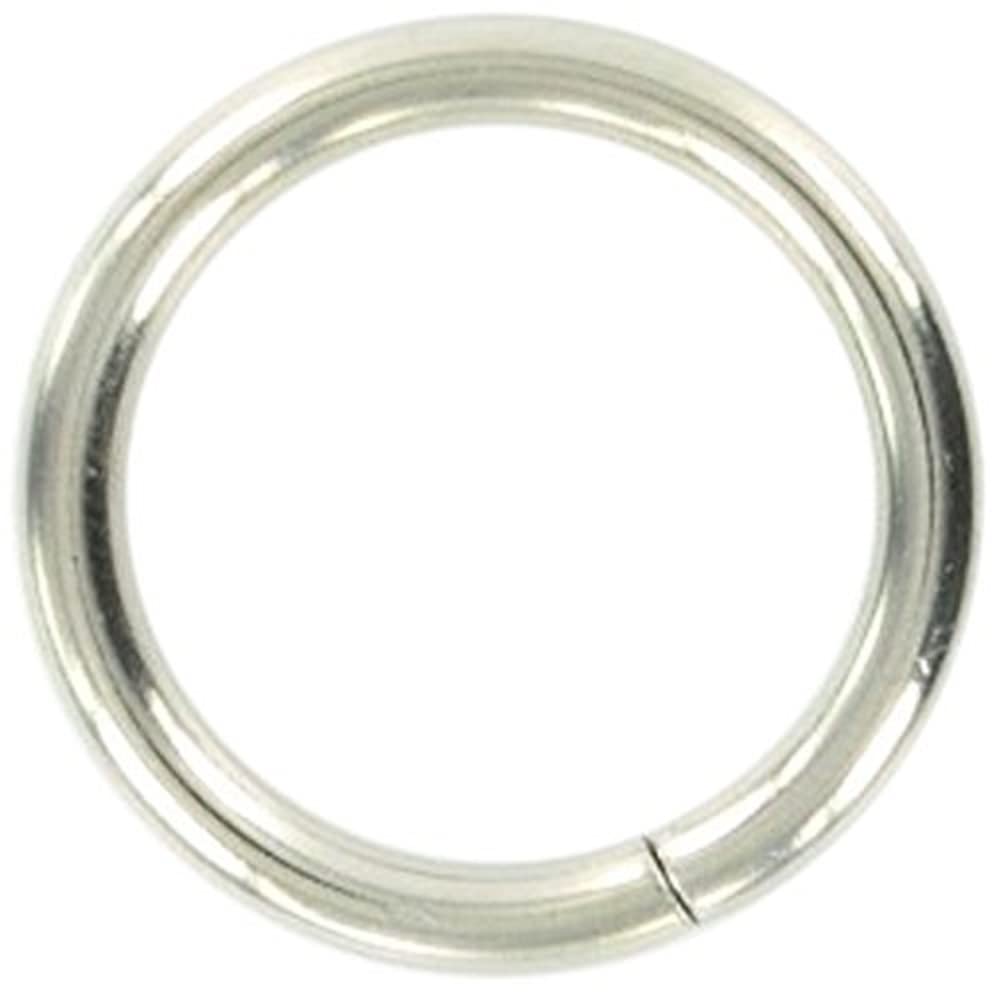 Merriway BH03256 (24 Pcs) Metal Curtain Drapery Rings, Inner Diameter 16mm (5/8 inch) Outer Diameter 18mm (11/16 inch) Matt Brushed Nickel - Pack of 24 Pieces
