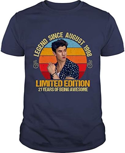 Gearliness Mendes Gift Shawn T-Shirt Birthday Gift for Men Women Kids T-Shirt (Unisex T-Shirt;Navy;S)