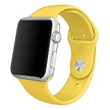 Creazy® New Fashion Sports Silicone Bracelet Strap Band for 42mm Apple Watch ,Yellow