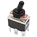 Baomain Toggle Switch with Cap AC 250V 15A DPDT 3 Position ON/Off/ON 6 Pins C-523A CE Listed