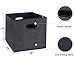 homyfort Cloth Storage Bins, Foldable Cubes Box Basket Organizer Container Drawers with Dual Plastic Handles for Closet, Bedroom, Toys,Set of 4 Black with Pattern 13